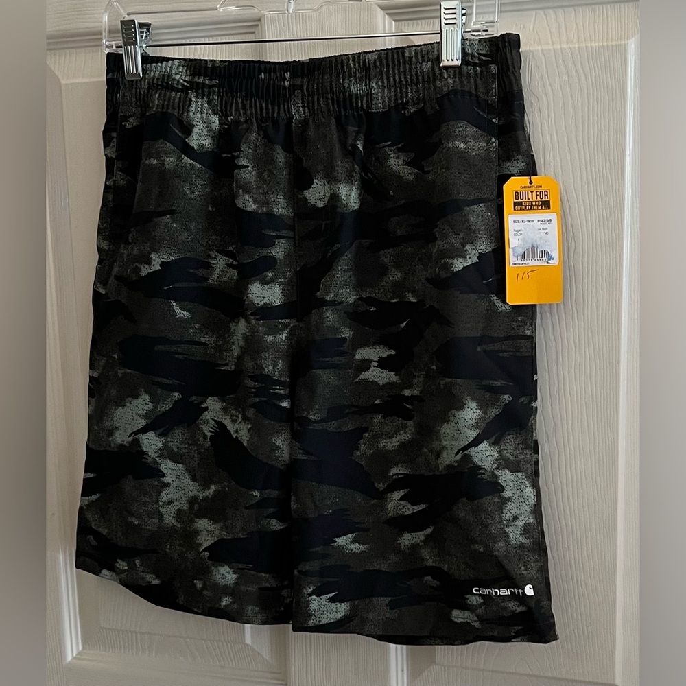 Carhartt Kids Camo and Black Shorts Boys XL